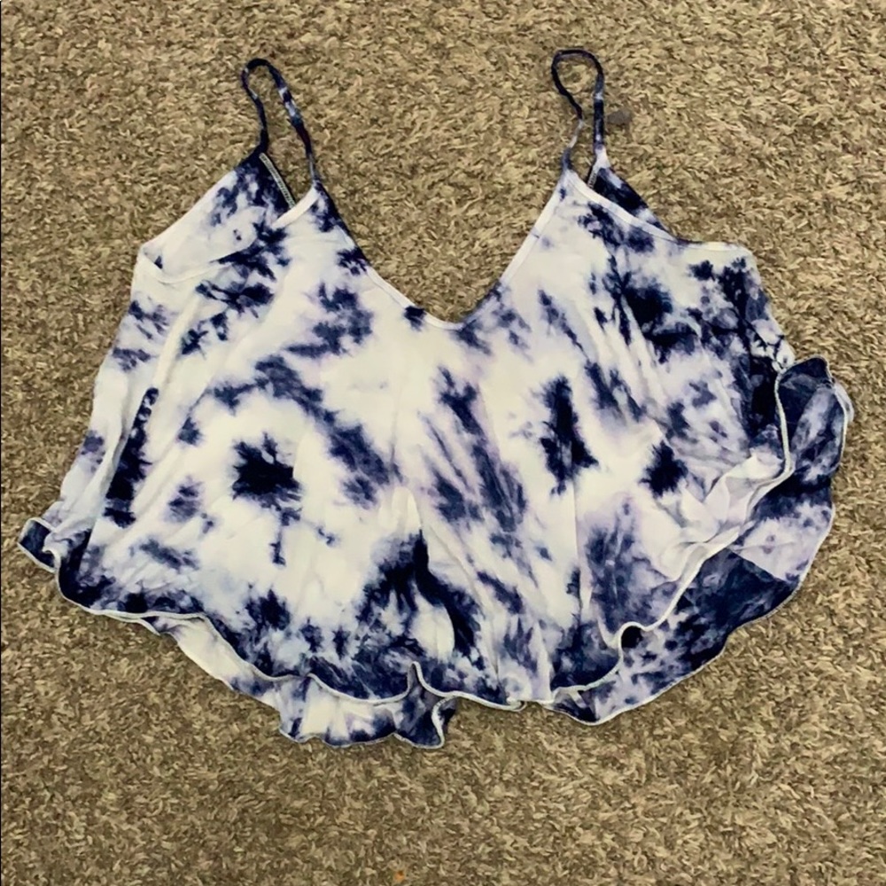 Ecote purple tie dye crop tank